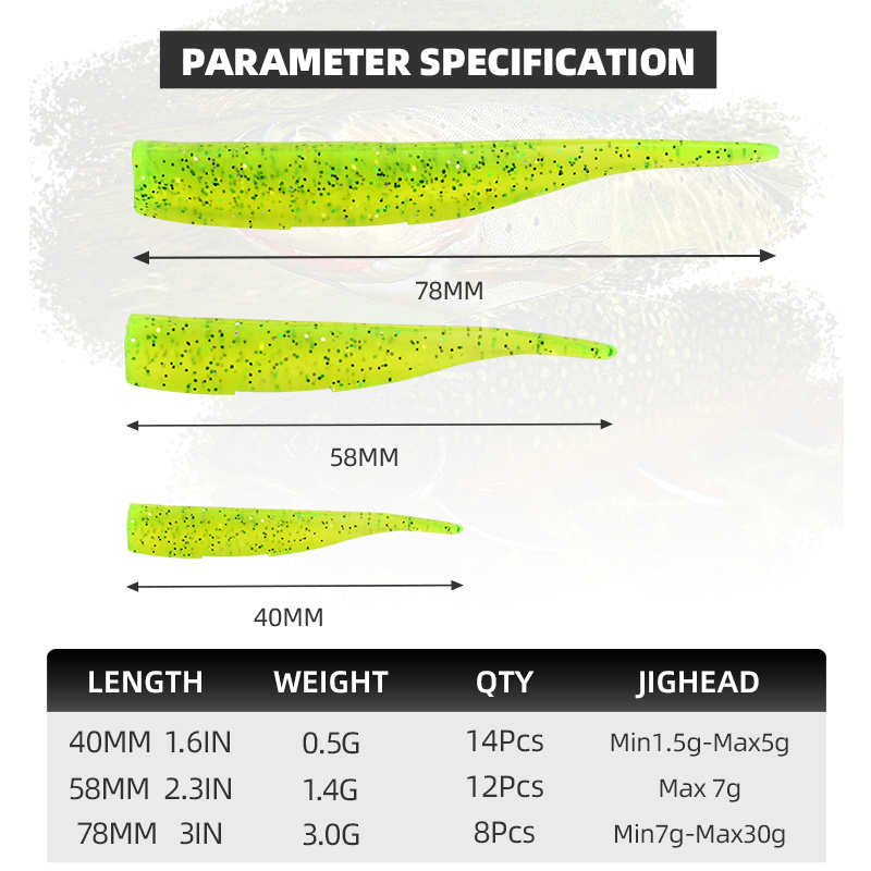 BLUX New Dart Worm Soft Bait 5 - Fishing Lure Soft Plastic recension och pris