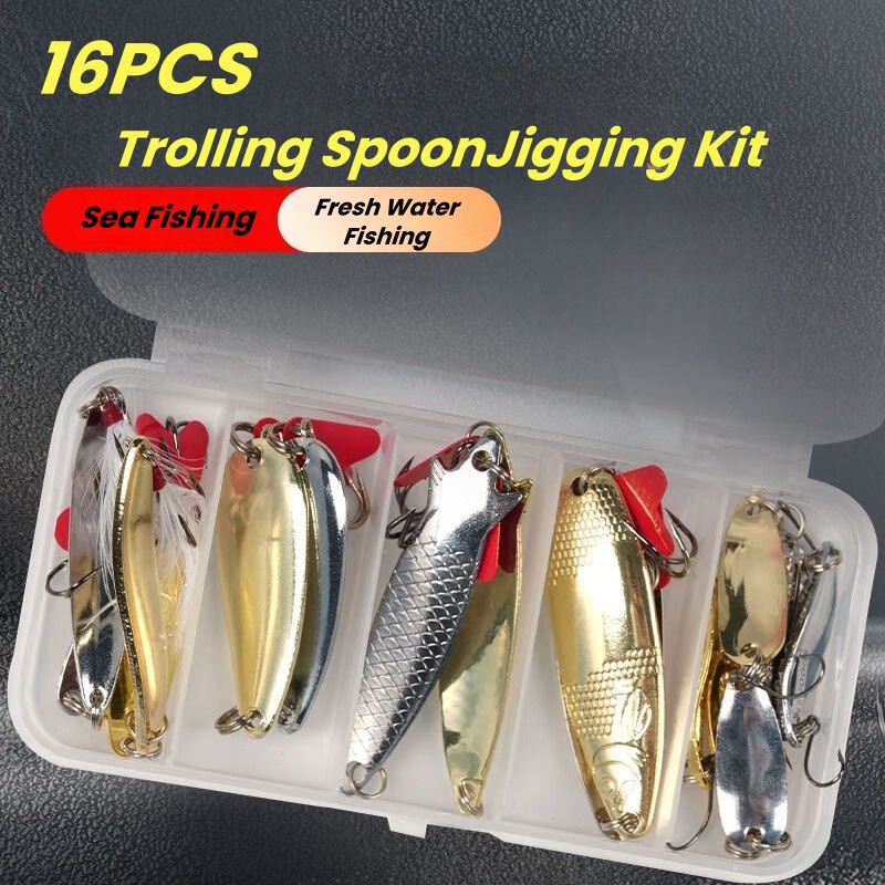 Fishing Lure Kit 16 Pcs Sets T - Fishing Lure Spoon recension och pris