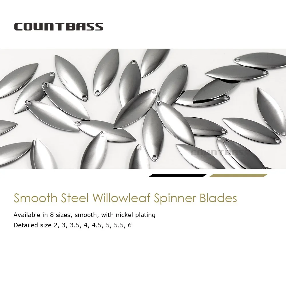 Countbass 50pcs Size 1-6 Nicke - Fishing Lure Blade Bait recension och pris