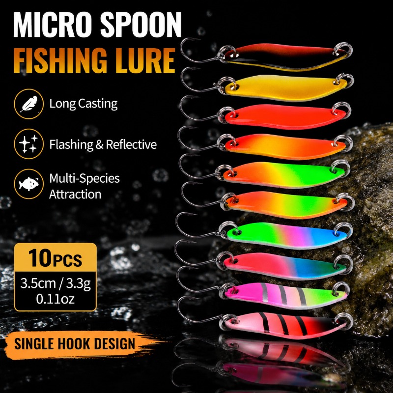 Micro Fishing Lure Metal Spoon - Fishing Lure Blade Bait recension och pris