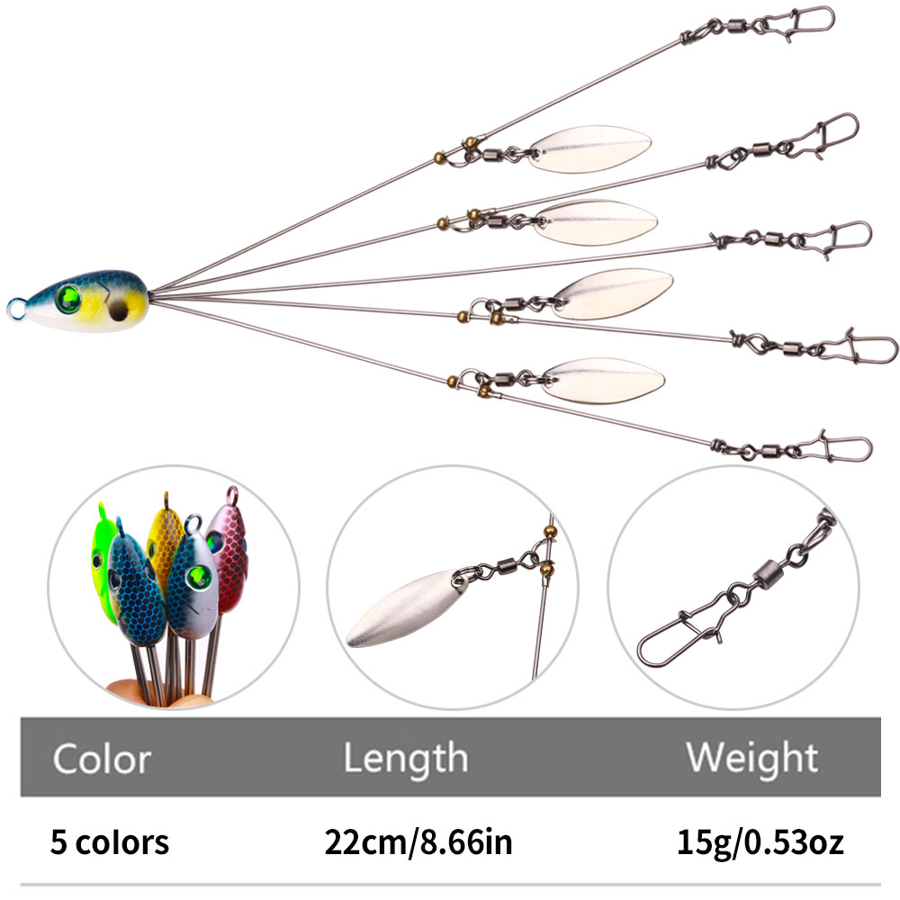 Alabama Rig Spinner Bait Umbre - Fishing Lure Blade Bait recension och pris