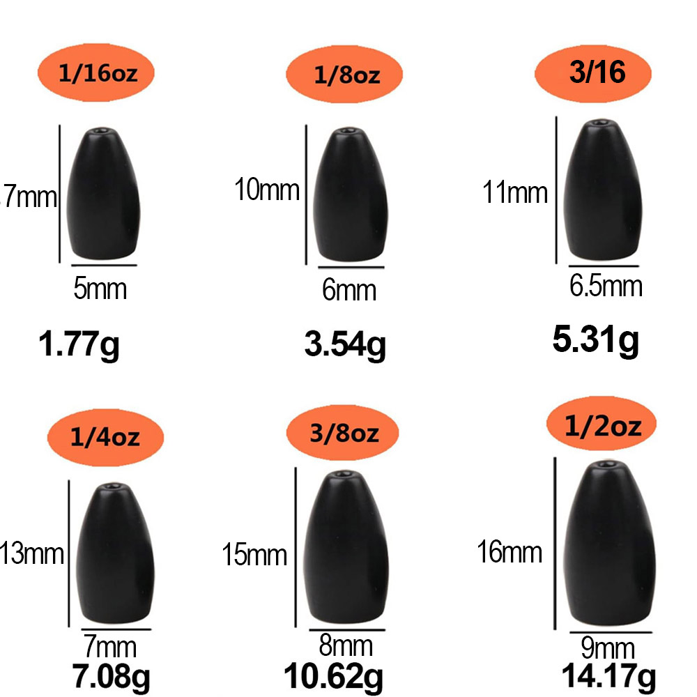 Tungsten Steel Fishing Weights - Fishing Lure Jig recension och pris